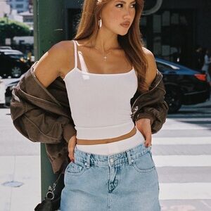 Princess Polly mini Jean skirt